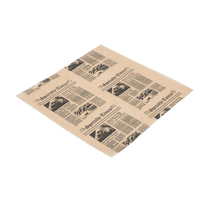 American Metalcraft 12" x 12" Natural Newspaper Fry & Basket Paper