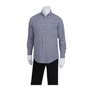 Chef Works Men's Gingham Dress Shirt