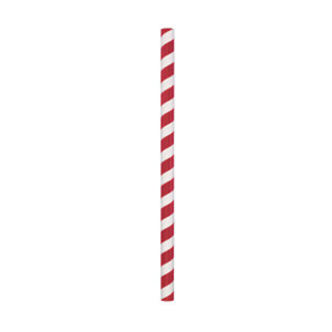 Hoffmaster Unwrapped Red & White Paper Straws