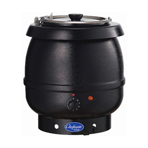 Globe Chefmate Black Countertop Soup Warmer (120V)